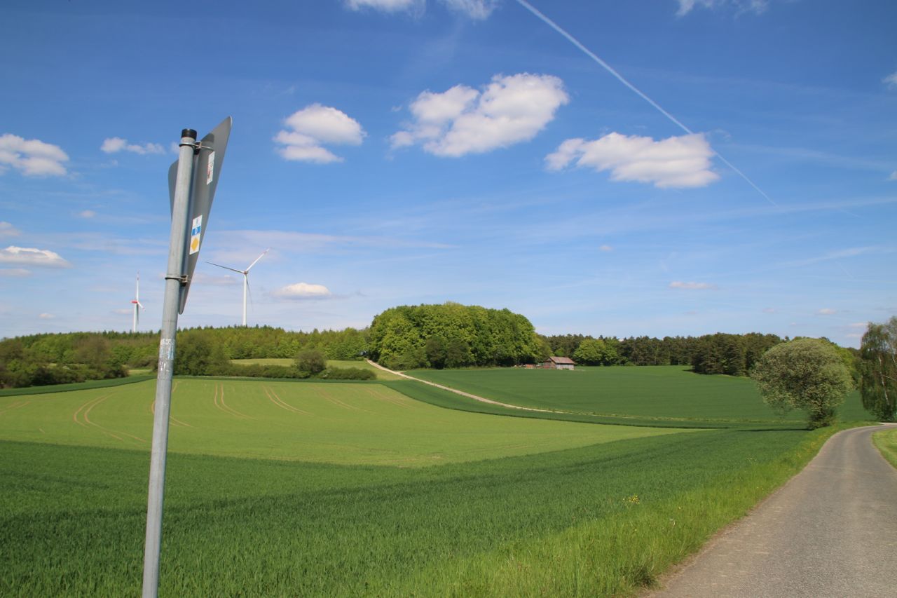 Aussicht auf Windräder